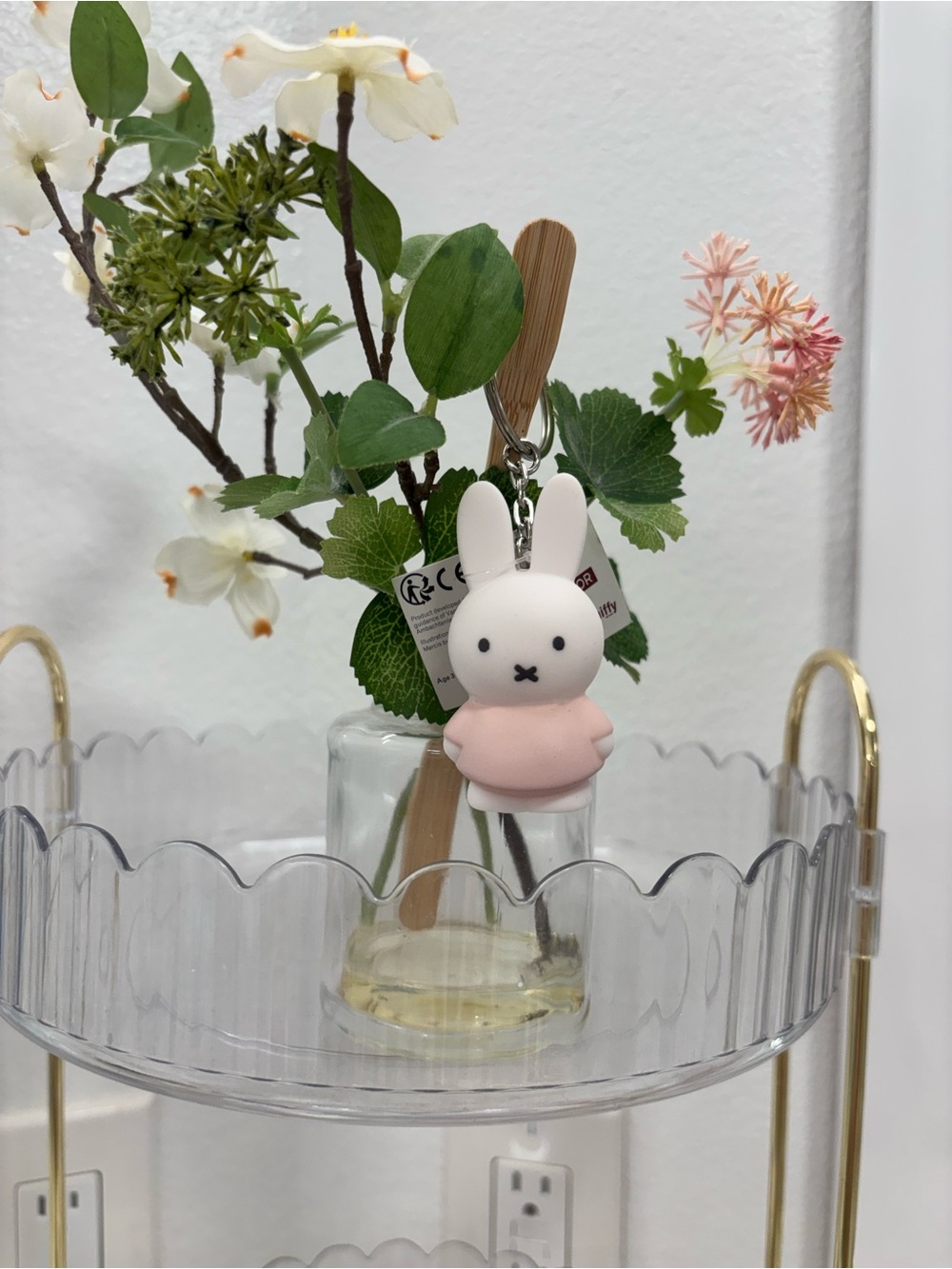 Miffy🐰💗 Silicone Keychain - White & Light Pink